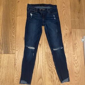 Flying Monkey Low Rose Dark Wash Skinny Jeans